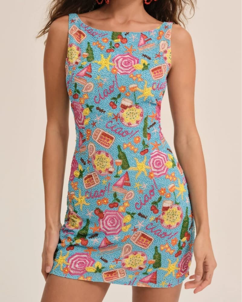 For Love & Lemons Ciao Beaded Mini - Image 1