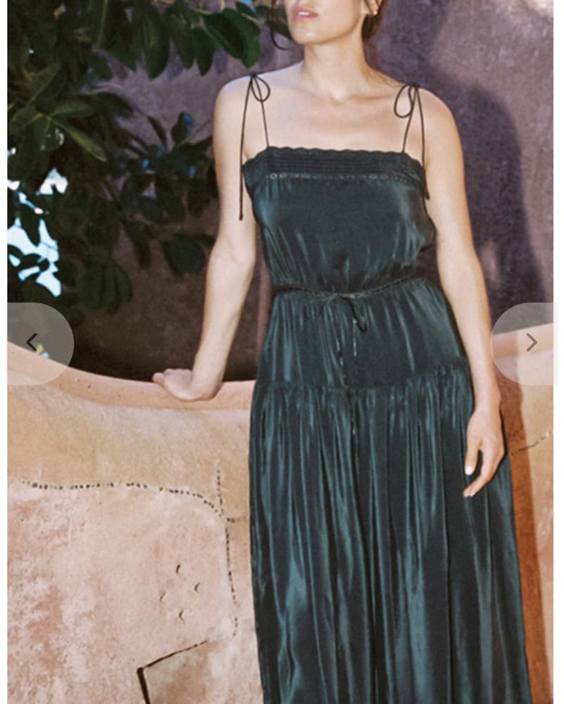 Ciao Lucia Petra Embroidered Satin Dress - Image 3