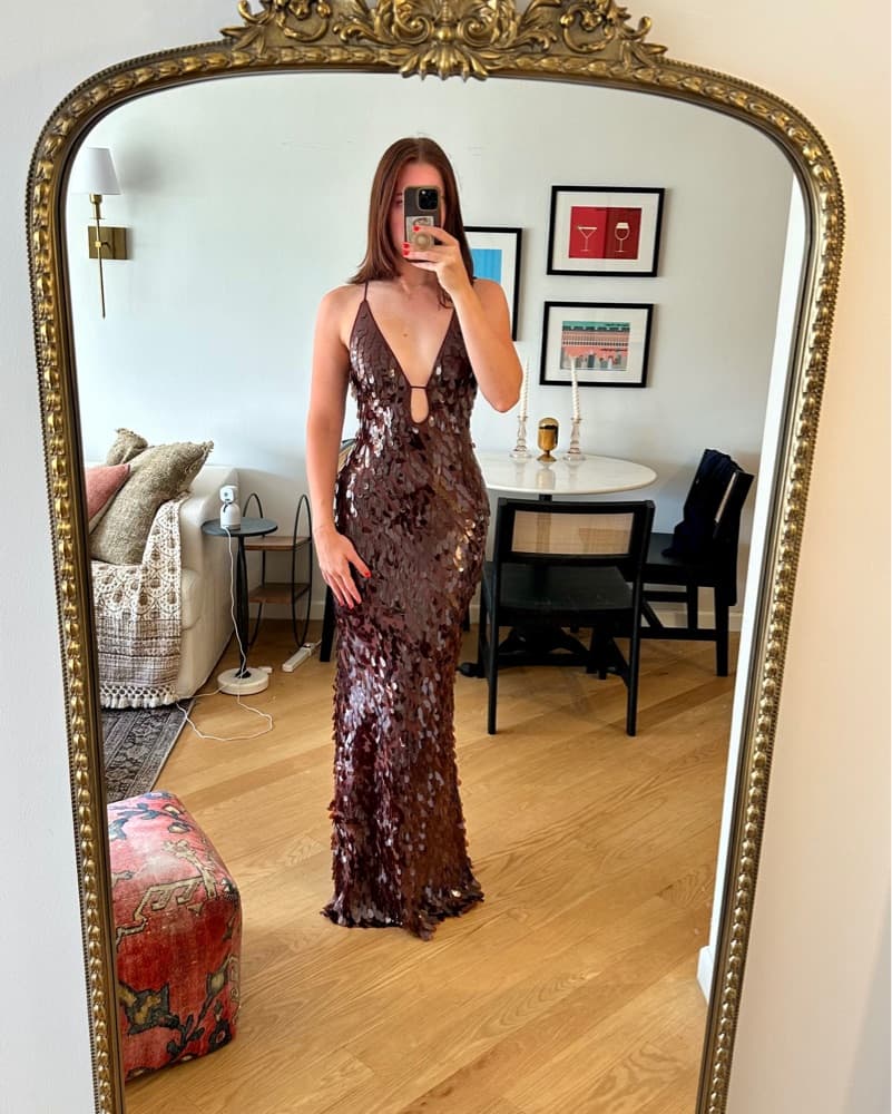 MISHA Sequin Sapphire Dress, Fig S - Image 2