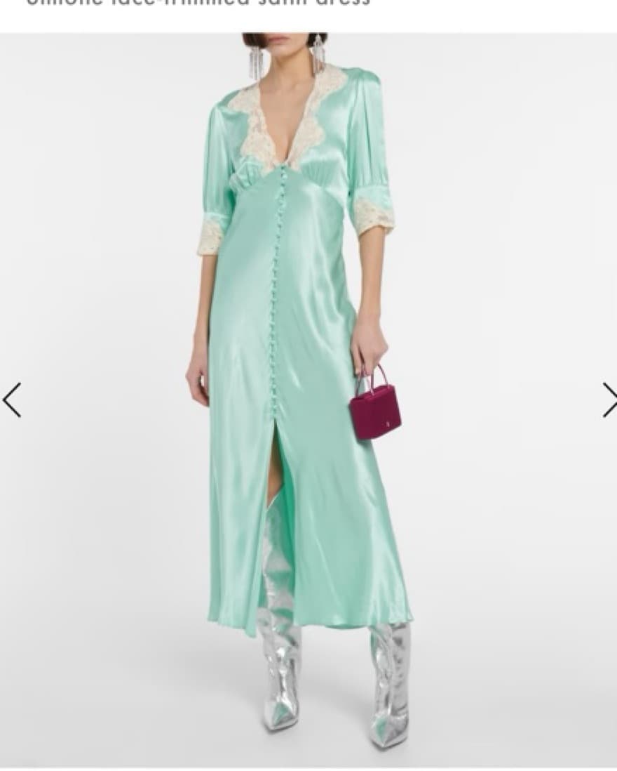 Rixo Simone Midi Dress (green/blue) - Image 1