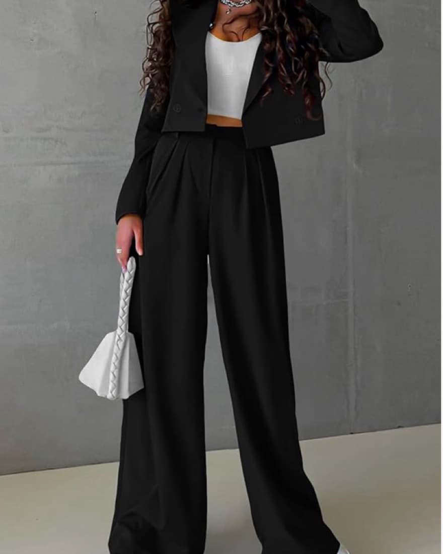Cropped Blazer Pant Set - Image 2