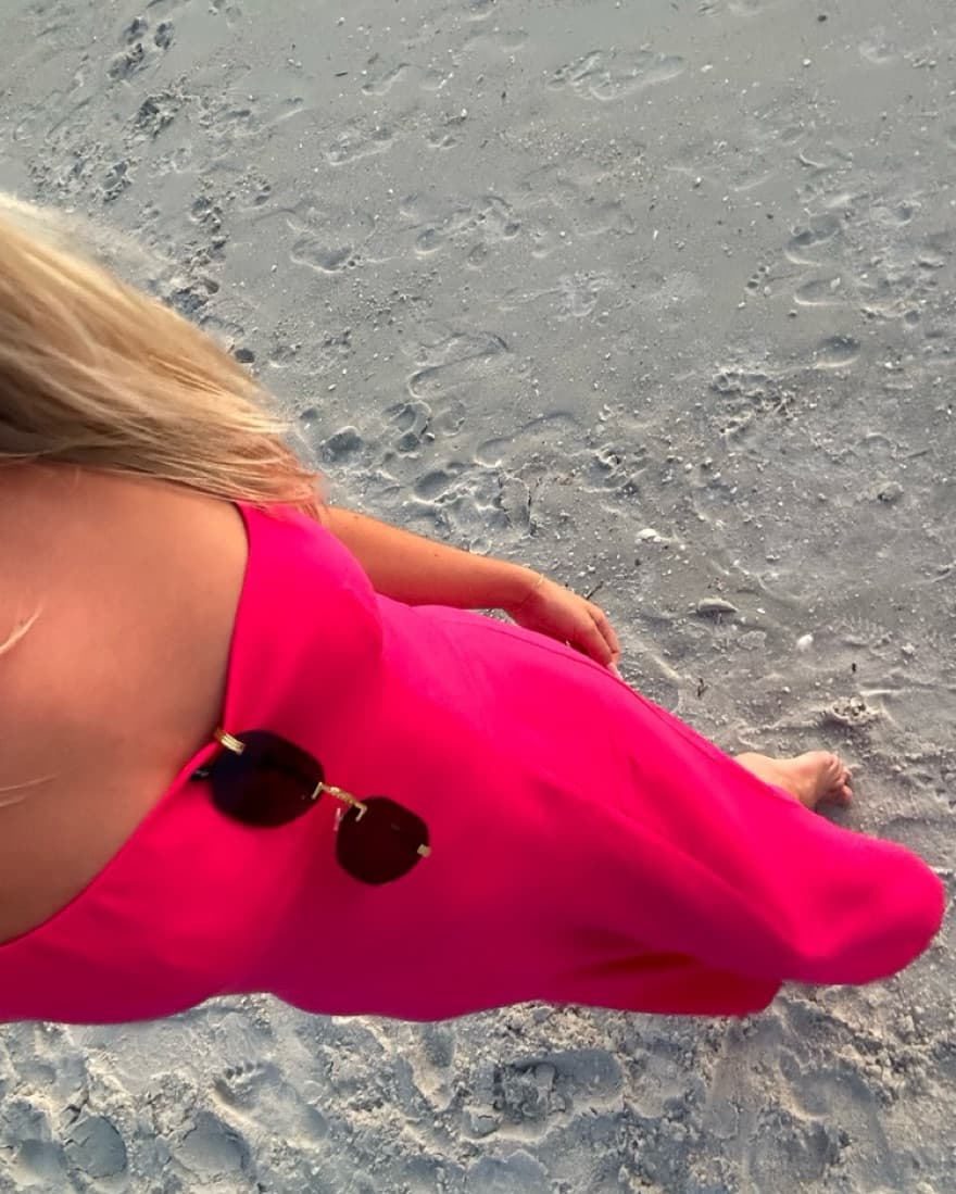 Reformation Liya Hot Pink Dress - Image 1