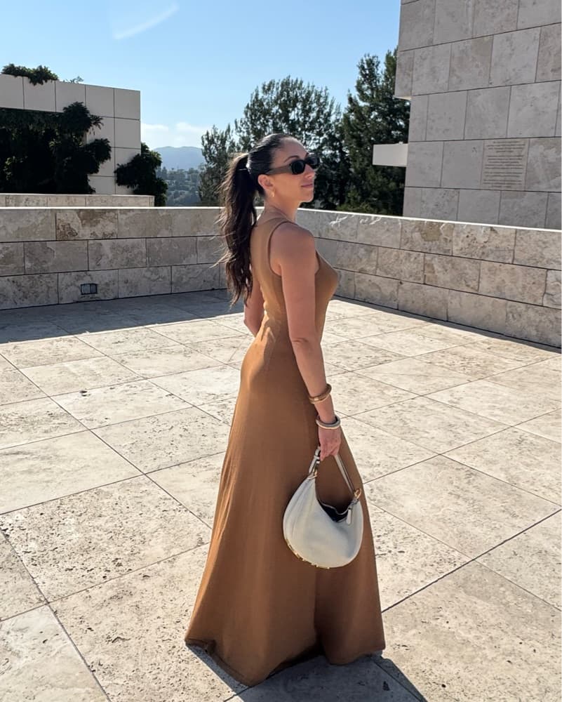 Stunning Camel Maxi Dress - Image 2