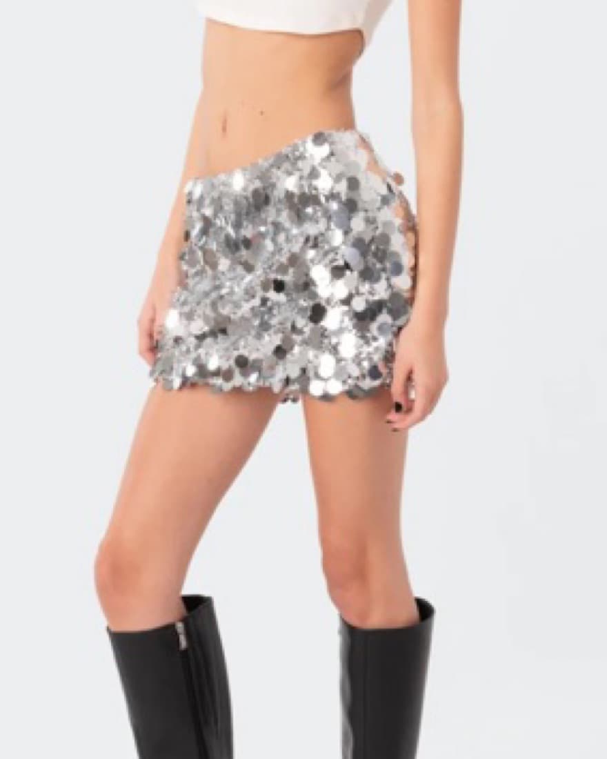 edikted sabrina low-rise sequin skirt - Image 2
