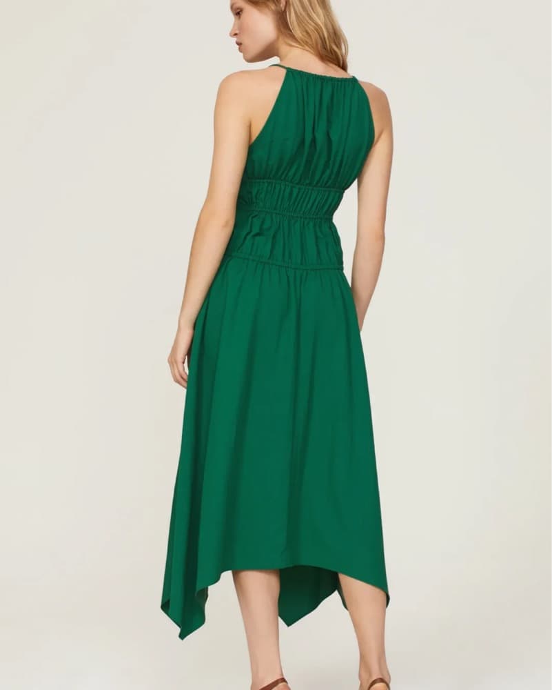 Proenza Schouler Green Ruched Dress - Image 3