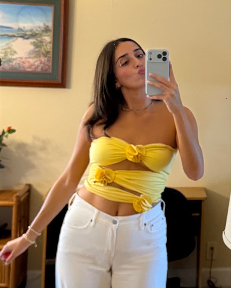 Yellow Strapless top - Image 1