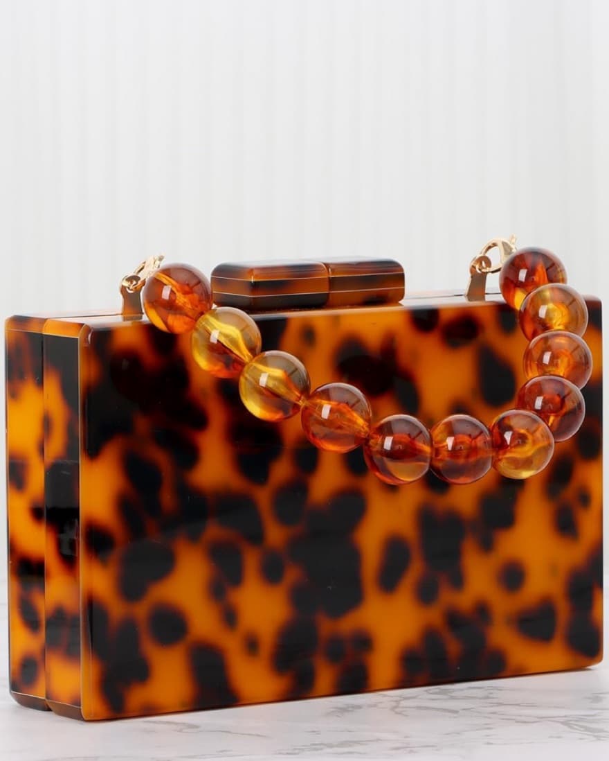 Tortise Acrylic Clutch - Image 2