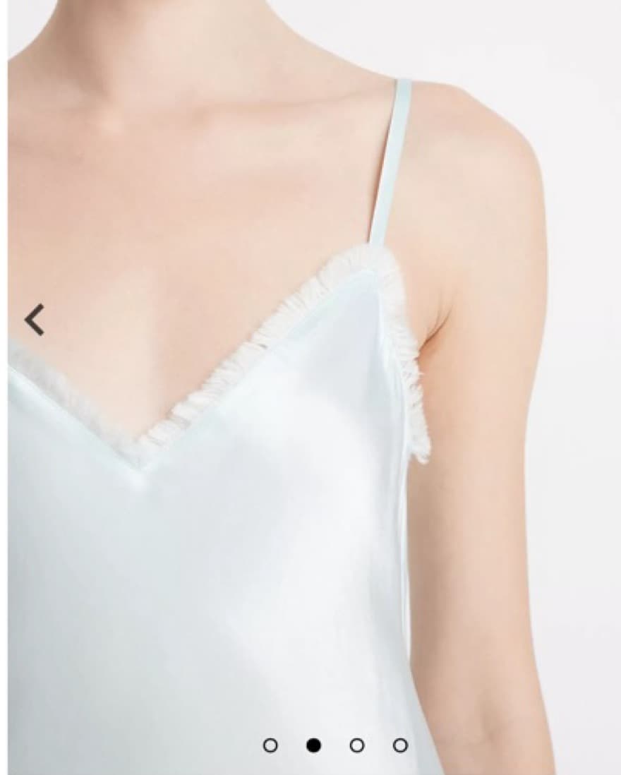 Vince Satin Frayed-Edge Dress - Image 3