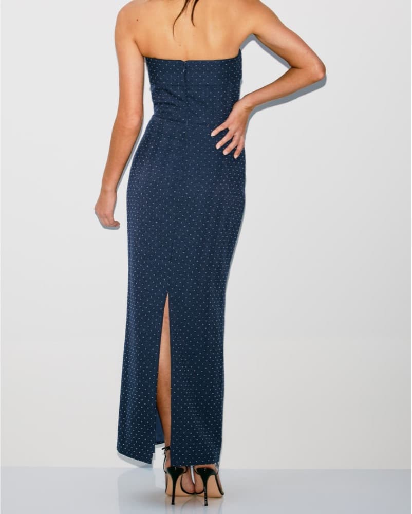 Shoshanna Navy Strapless Sequin Dress  - Image 2