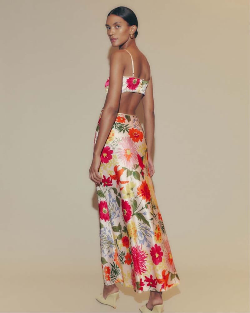 Reformation Poppies Silk Dress - Image 3