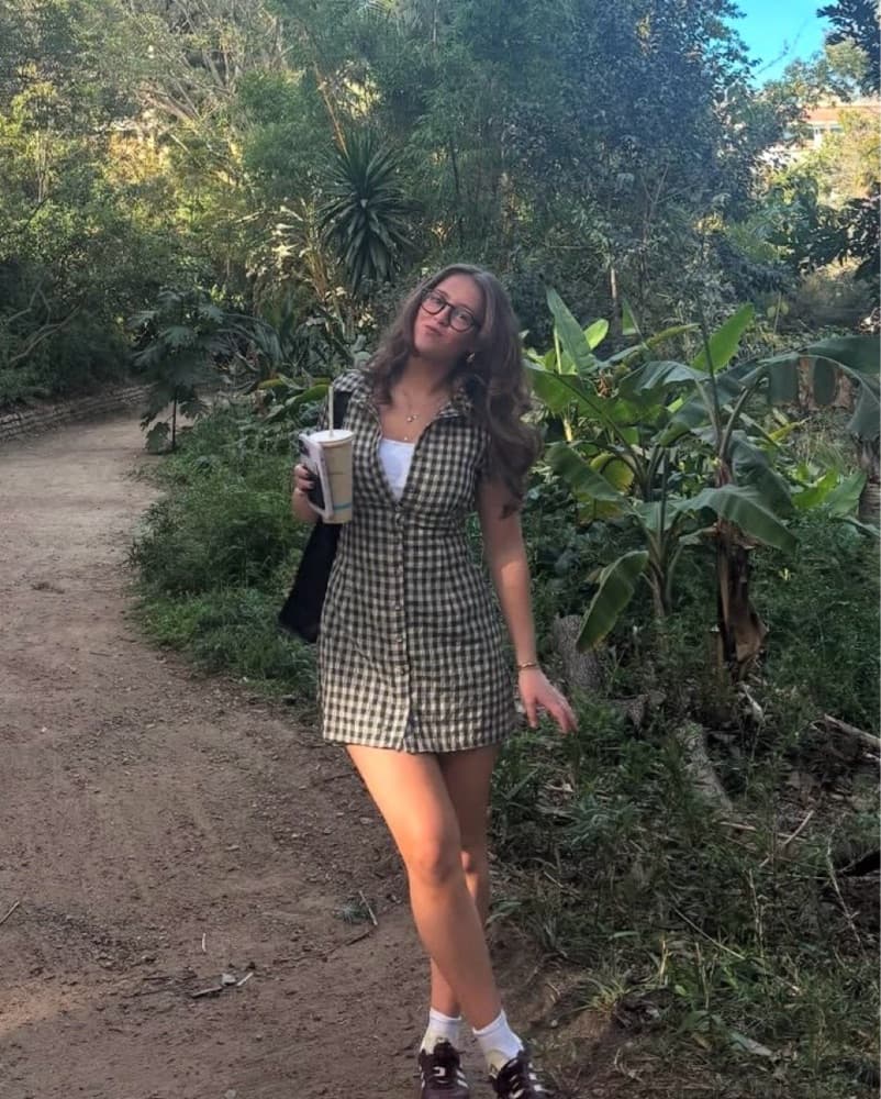  Motley Mini Dress Brown Check - Image 4