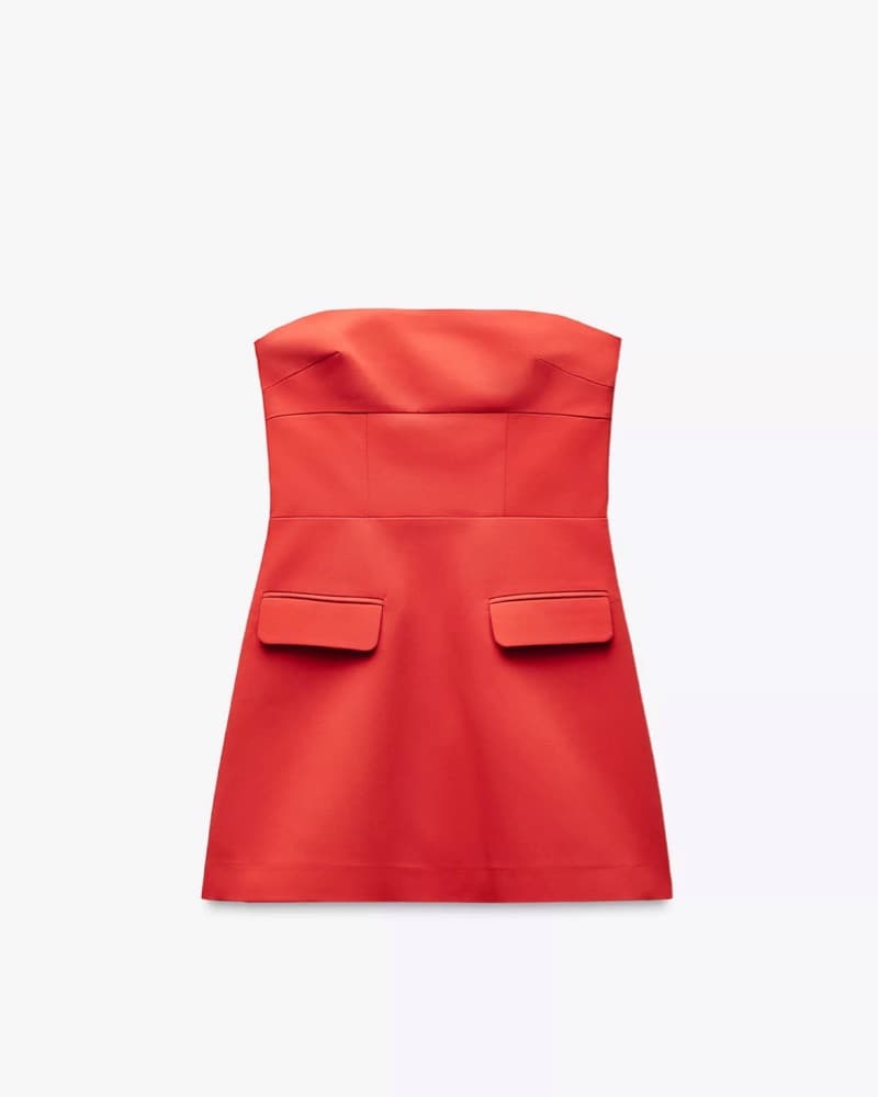 Strapless lapel Dress - Image 1