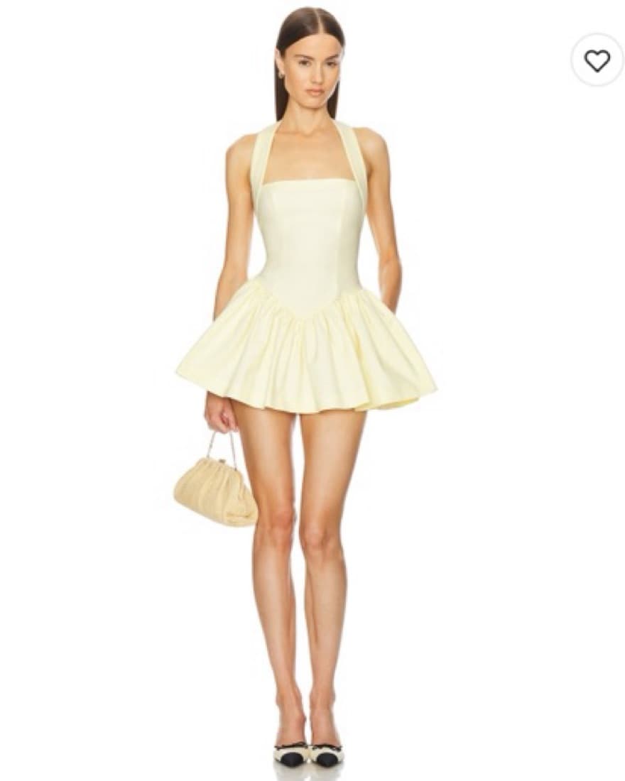Helsa Faille Halter Mini Dress - Image 2