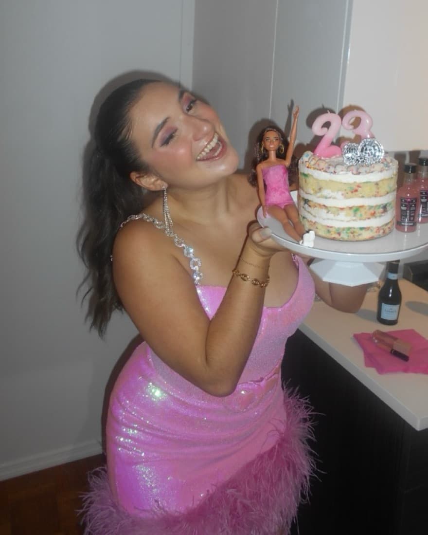 Pink Sequin Nadine Merabi Dress - Image 4