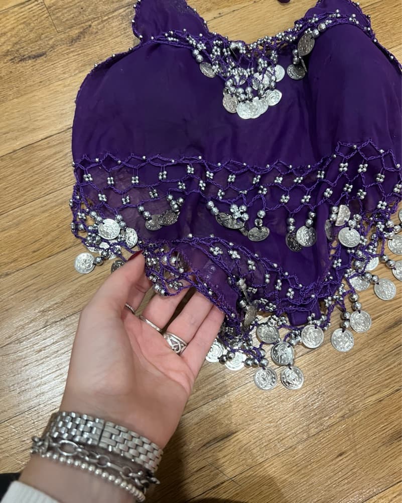 Vintage Purple Festival Sequin top - Image 2