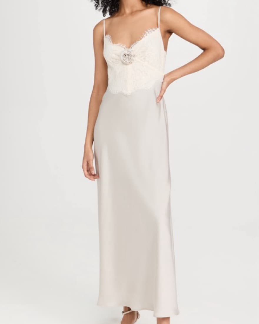 WAYF Lace Trim Slip Dress - Image 3
