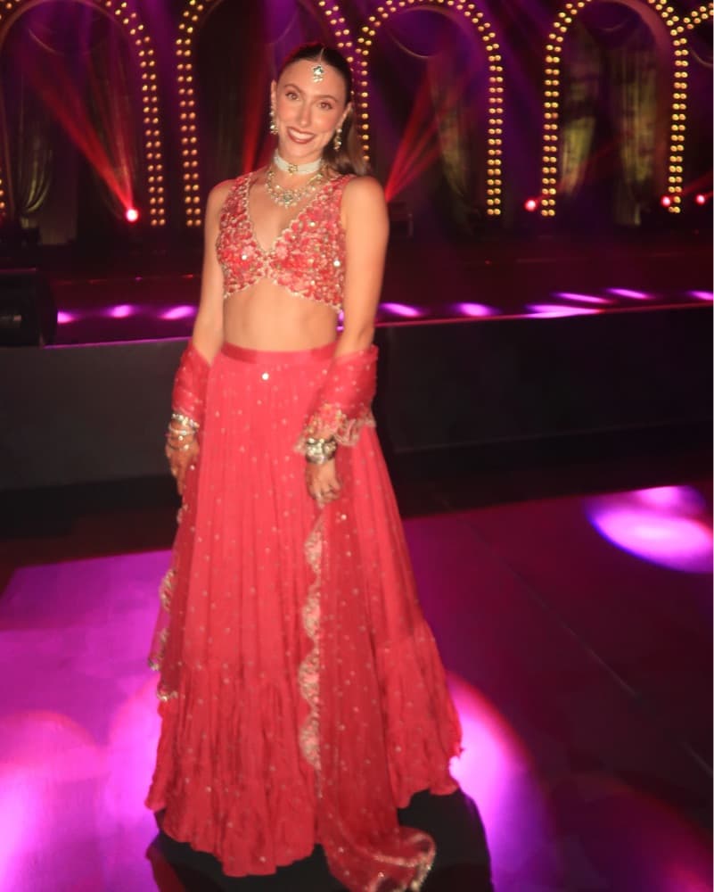 Indian Embrodered Pink Lehenga KYNAH - Image 1
