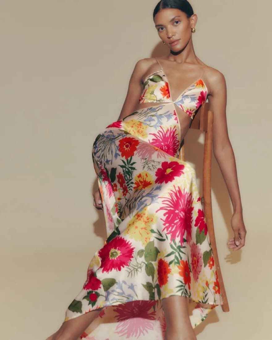 Reformation Poppies Silk Dress - Image 1