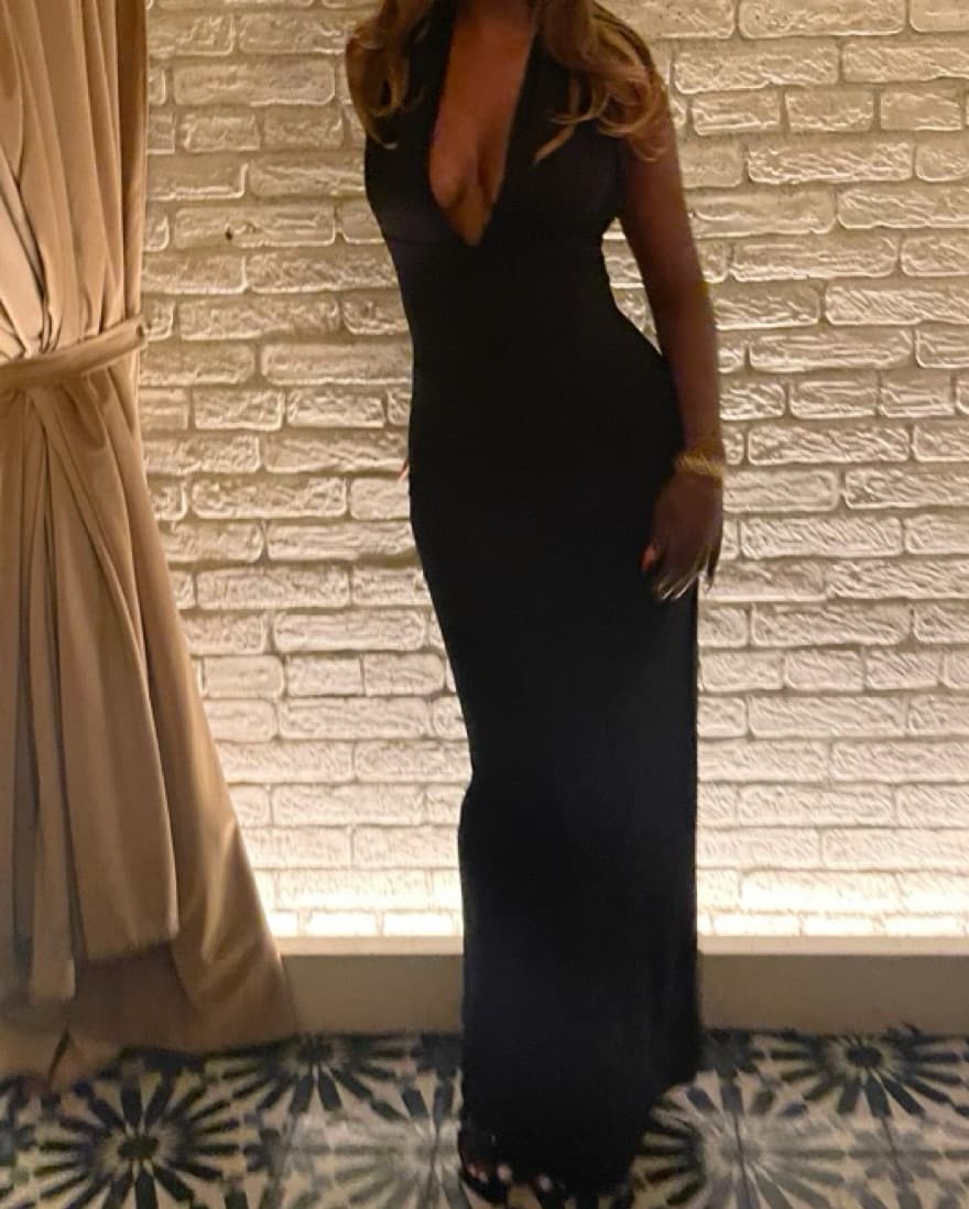 naked waredrobe deep cut dress - Image 2