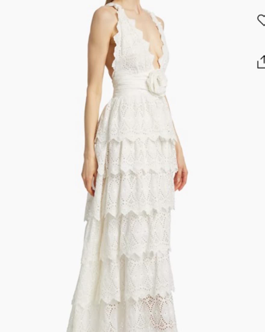 LoveShackFancy Nevis Ruffled Eyelet Maxi - Image 1