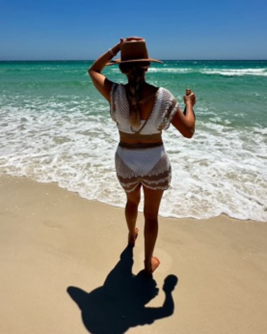 Two Piece Crochet Beach Cover Up - Image 2