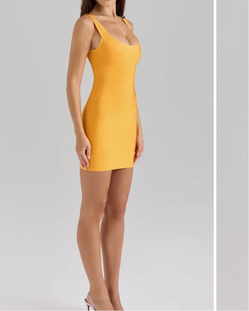 House of CB Orange Bandage mini dress - Image 3