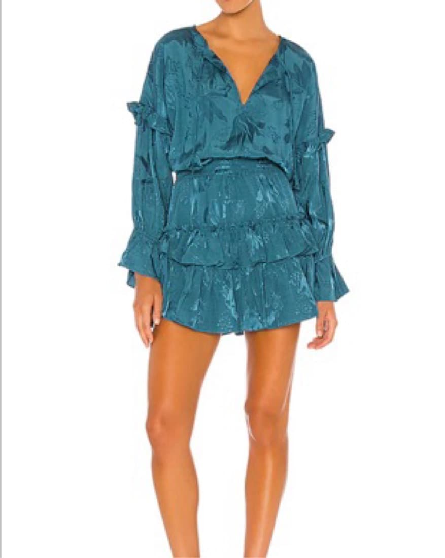 Misa Los Angeles Dress Size XS Blue Teal - Image 2
