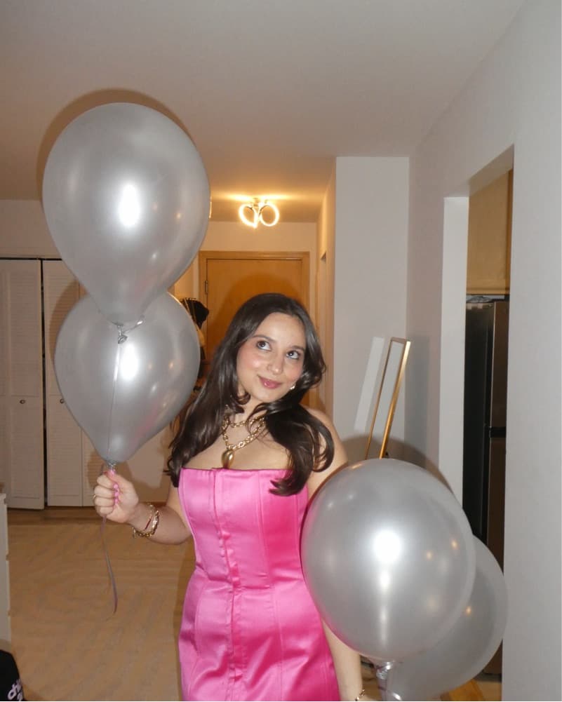 Guizio Pink Satin Corset Dress - Image 2