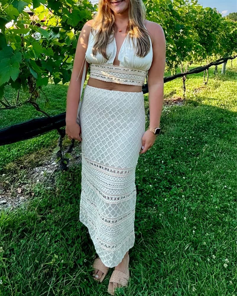 Boho Crochet Two Piece Maxi - Image 2