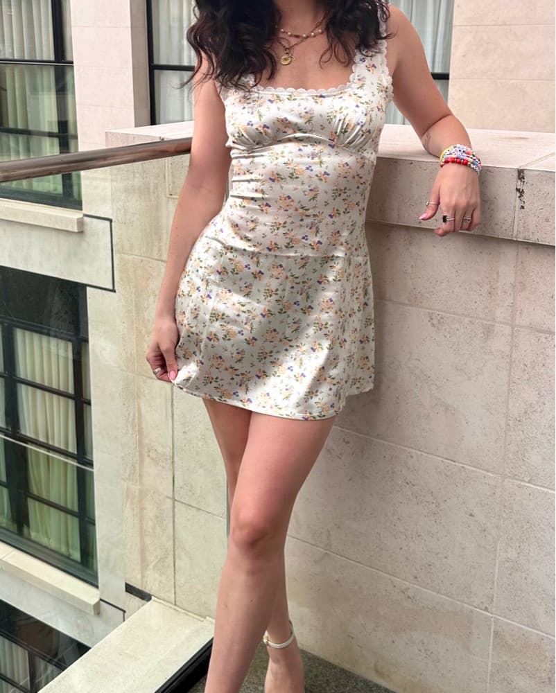 Mini Satin Dress - Image 1