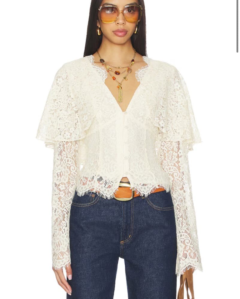 Tularosa lace Clarissa Top In Ivory - Image 2