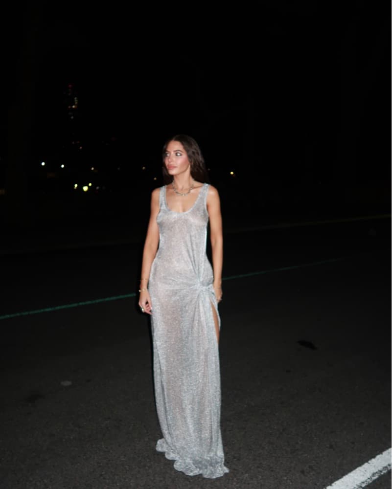 Silver Mesh Dress - Image 2