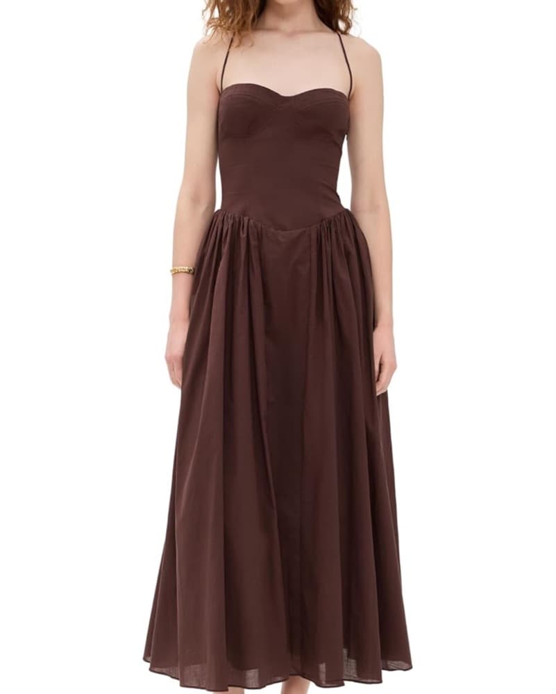 Bardot Brown Drop Waist Dress - Image 1