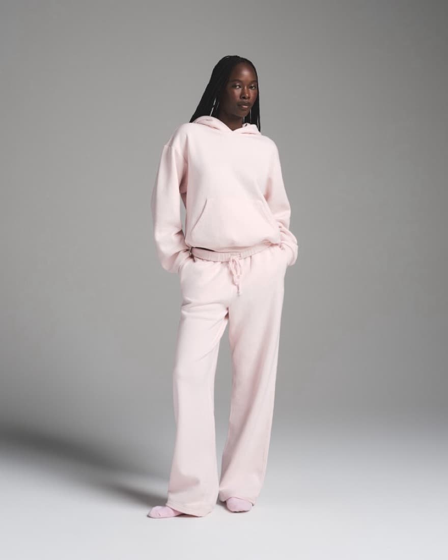 Skims Pink Cotton Fleece Sweat Set - Image 1