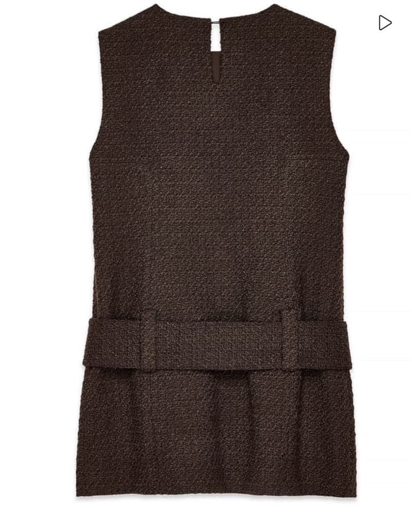 Belted Structured Mini Dress - Image 4