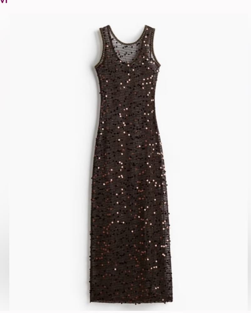 Brown Sequin Dress Cover Up - Image 1