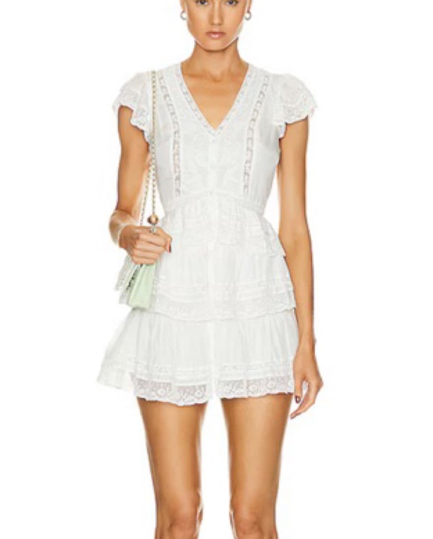 LoveShackFancy White Kindler Dress - Image 1