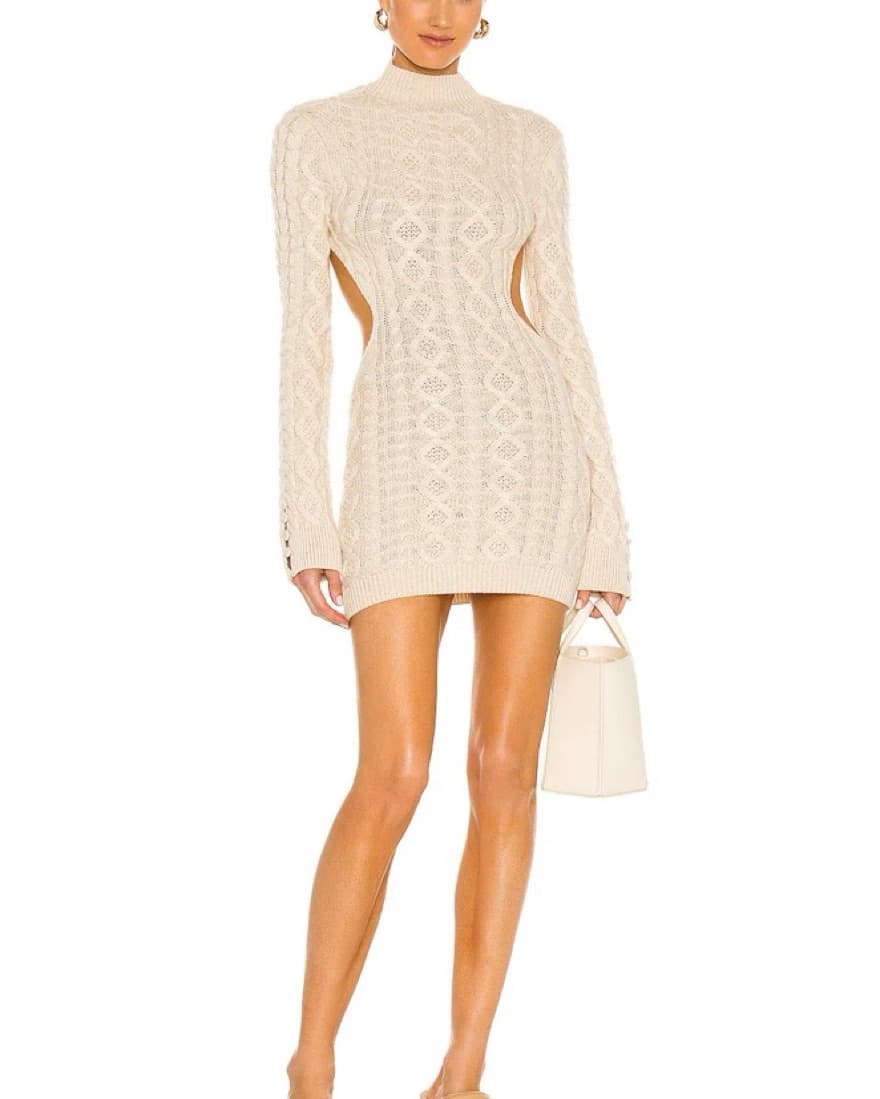 Danielle Guizio Cableknit Sweater Dress - Image 2