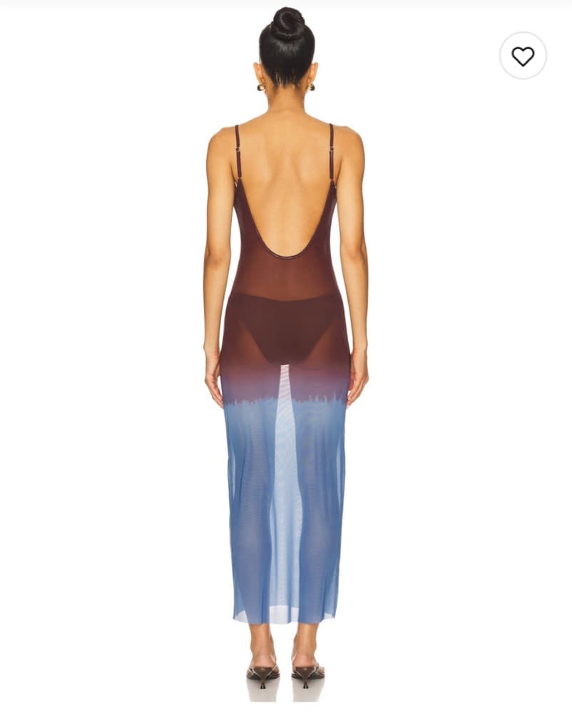 We Wore What Mesh Slip In Brown And Blue - Image 2