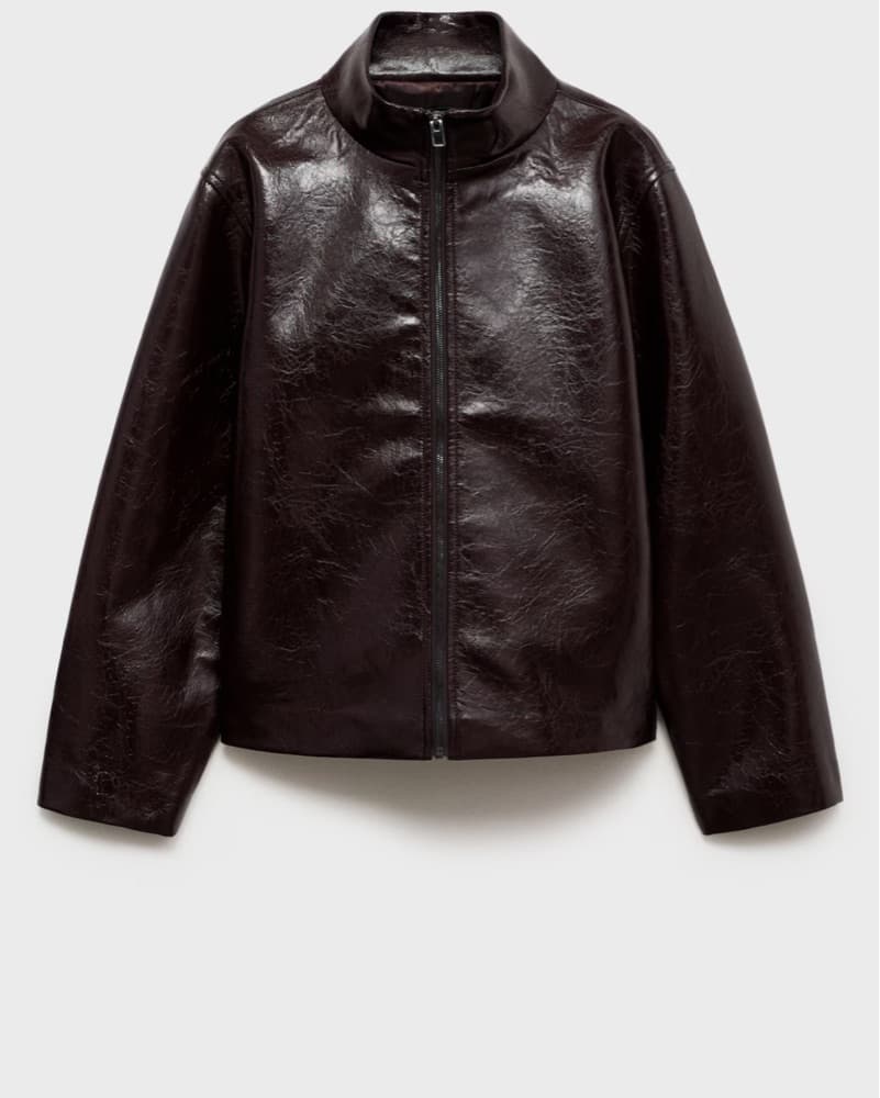 Mango Textured Brown Jacket   - Image 3