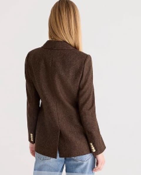 Bristol blazer in chocolate herringbone  - Image 3