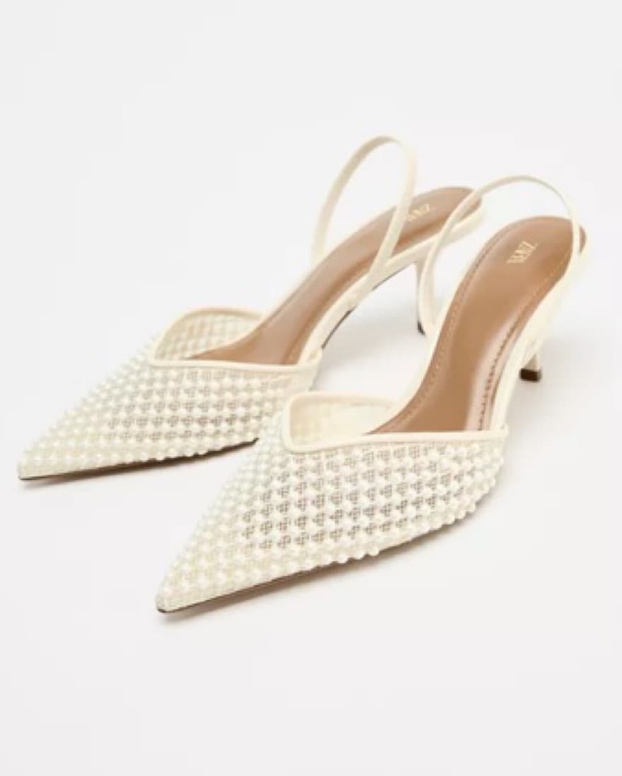 Pearled Slingback Heel - Image 1
