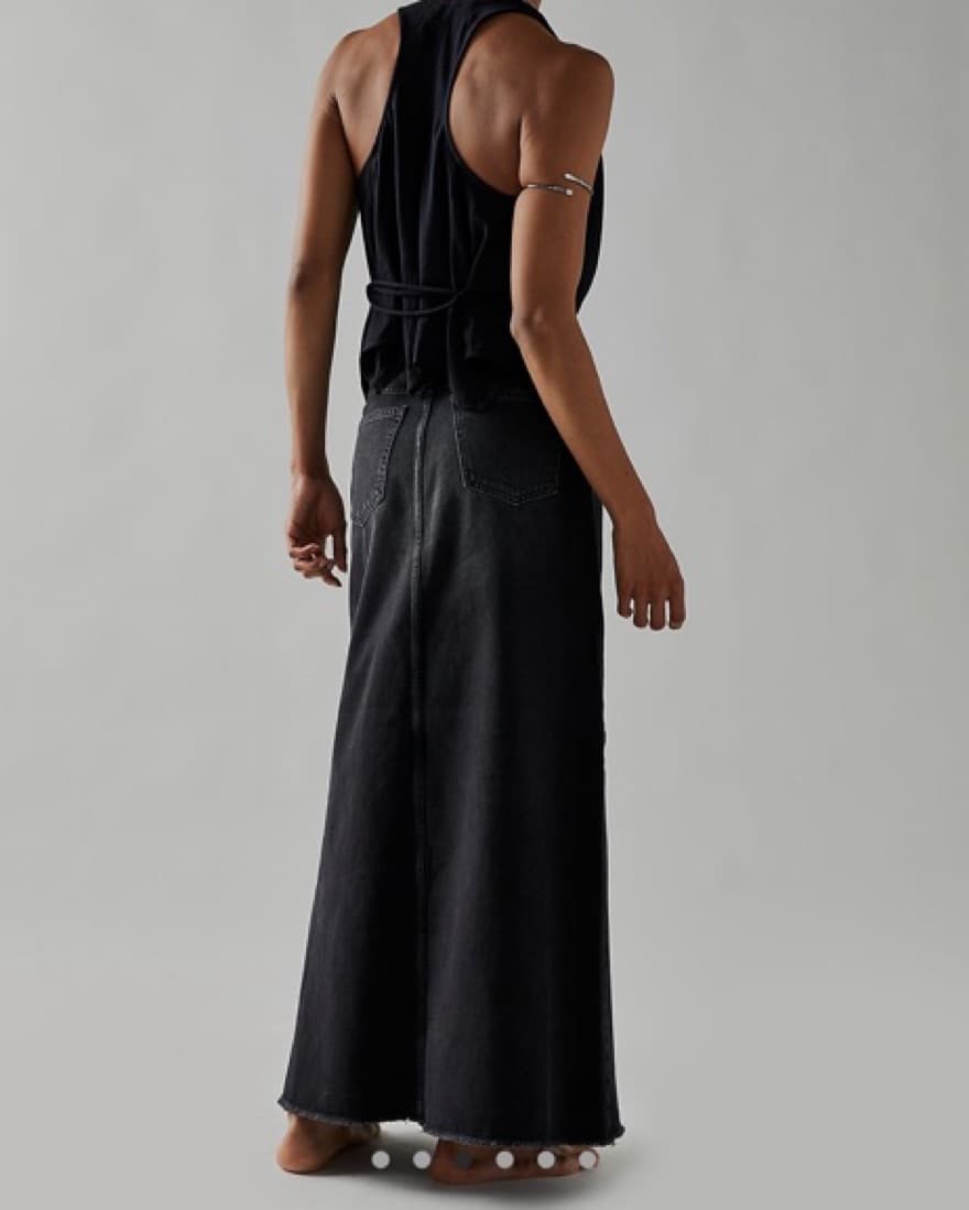 Free People Black Jeanskirt  - Image 2
