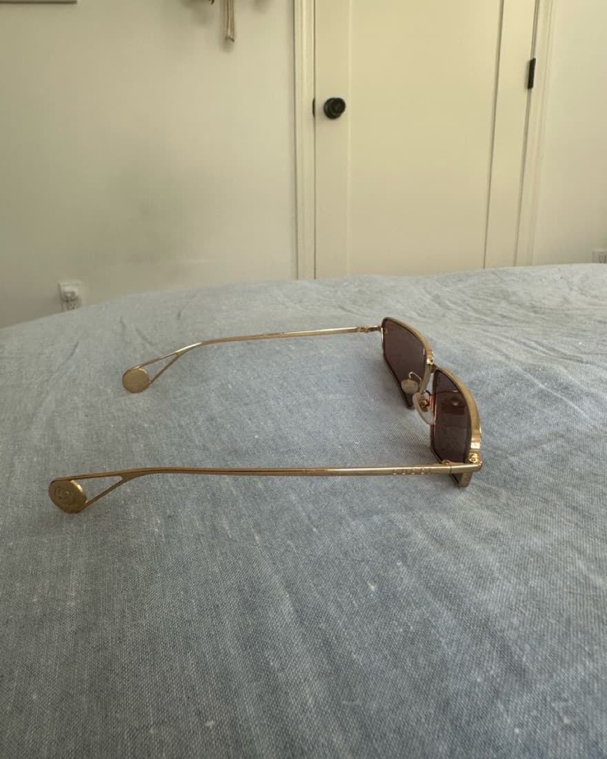 Gold Framed Gucci Sunglasses - Image 4