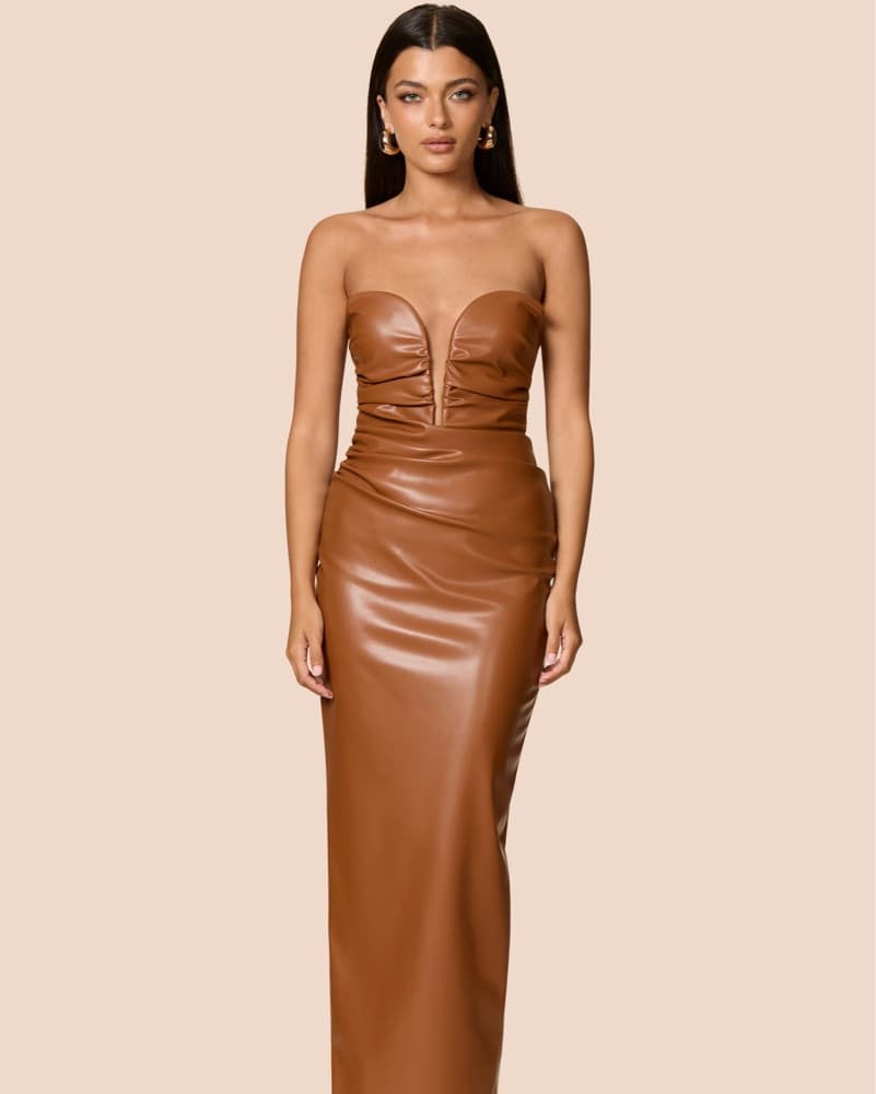 Nookie Evoke Maxi Dress in Brown - Image 2