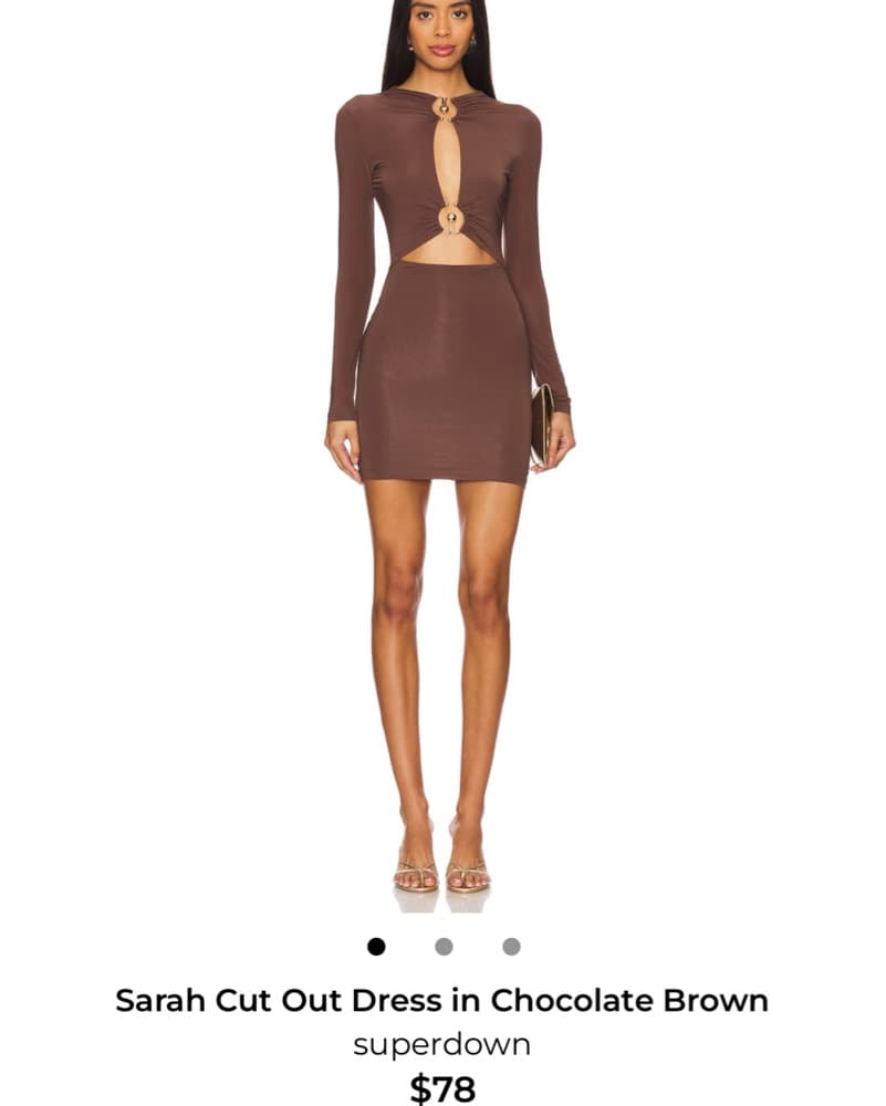 Revolve superdown Brown Cutout Dress  - Image 1
