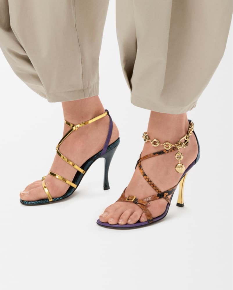 Loewe Comic Sandals In Mixed Leather - Image 3