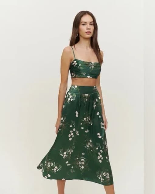 Reformation Carrie Silk Two-Piece Set - Image 1