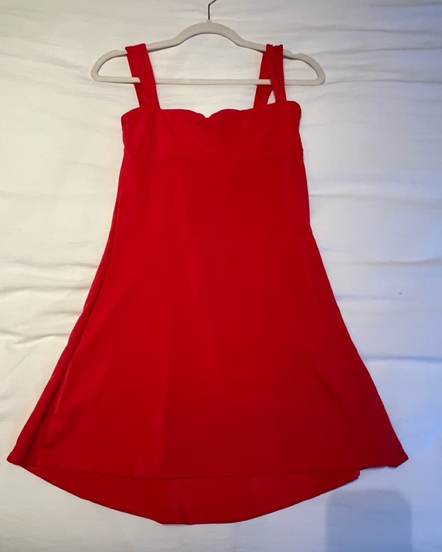 Oh Polly Tie Up Red Mini Dress - Image 3