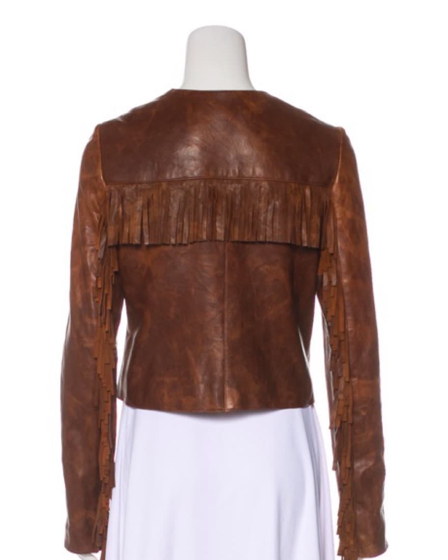 Veronica Beard Fringe Leather Jacket  - Image 2